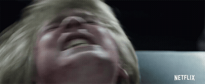 Close Up Face With Netflix Logo GIF