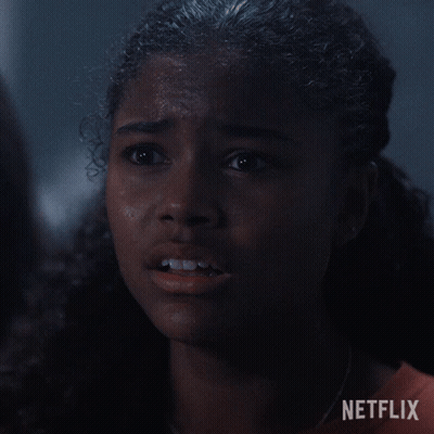 Close Up Face With Netflix Logo GIF