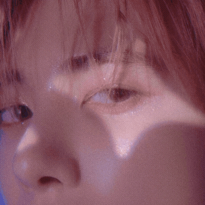 Close Up Face With Purple Background