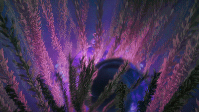 Close Up Face With Purple Background GIF