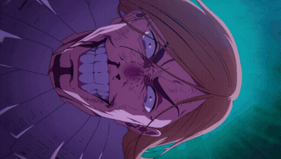 Close Up Face With Purple Eyes GIF
