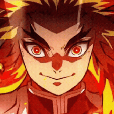 Close Up Face With Red Eyes And Fire Behind GIF