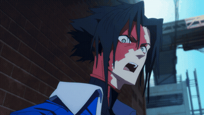 Close Up Face With Red Stripe GIF