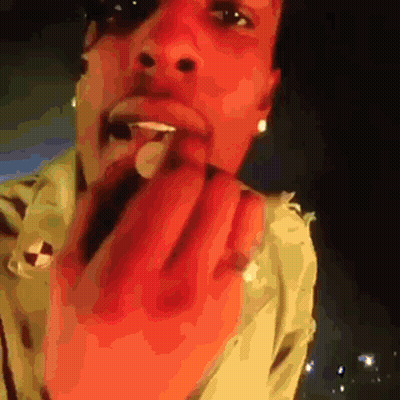 Close Up Face With Tongue Sticking Out GIF