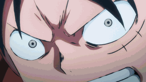 Close Up Face With White Eye And X GIF