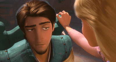 Close Up Face With Woman's Hand GIF