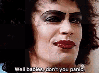 Close Up Face With Words Well Babies Don You Panic GIF