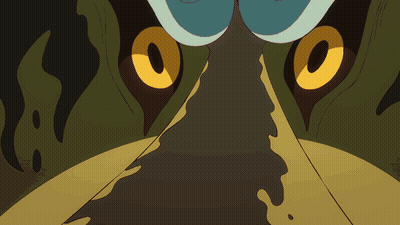 Close Up Frog Eyes With Dirt Spots GIF