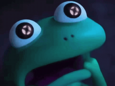 Close Up Frog With Big Eyes And Purple Mouth GIF