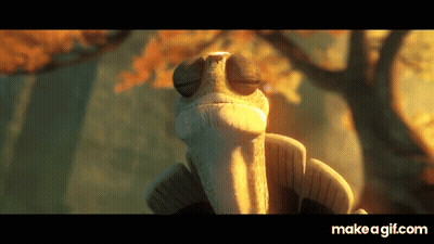 Close Up Frog With Eyes Closed In Woods GIF