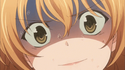Close-Up Girl Crying Tears Down Forehead GIF