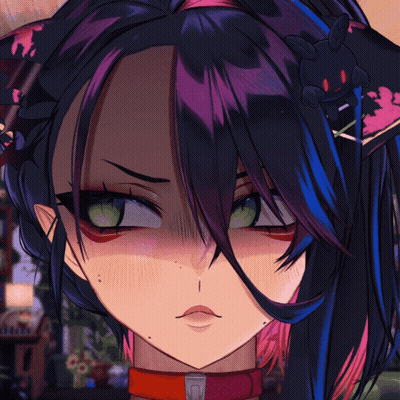 Close Up Girl Face With Choker GIF