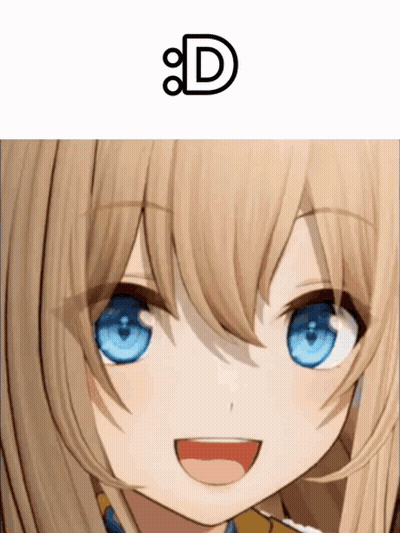 Close Up Girl Face With Letter D GIF