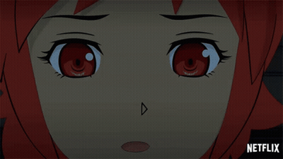Close Up Girl Face With Netflix Logo