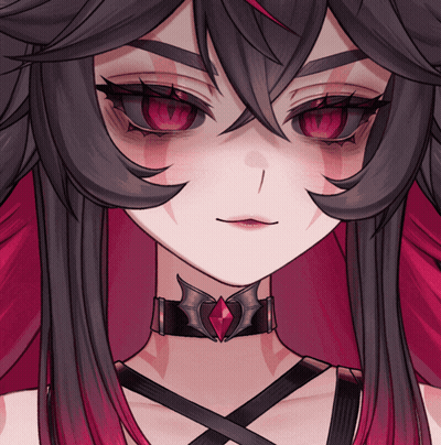 Close Up Girl Face With Red Eyes GIF
