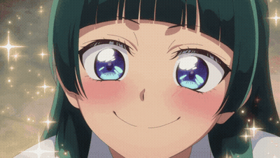 Close-Up Girl With Blue Eyes Making Face GIF