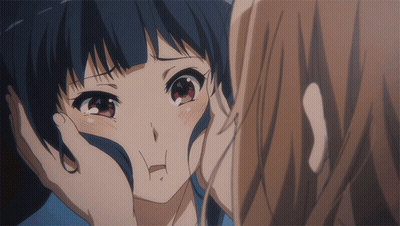 Close Up Girl With Hand On Face GIF
