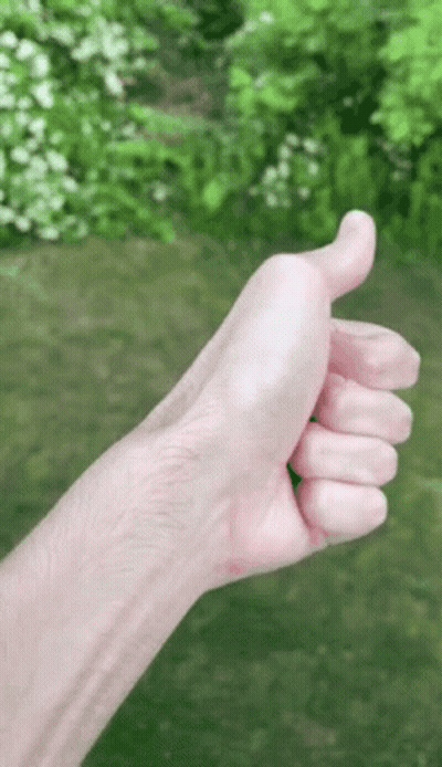Close Up Hand Giving Thumbs Up GIF