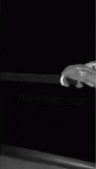 Close Up Hand Holding Remote Control Black And White GIF