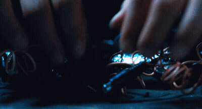 Close Up Hands Working On Wire GIF