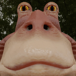 Close Up Jar Jar Binks  GIF