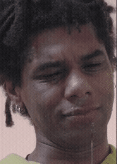 Close Up Man Eyes Closed Mouth Open GIF