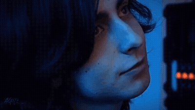 Close Up Man Face Blue Background GIF