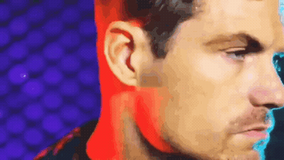 Close Up Man Face Colorful Background GIF
