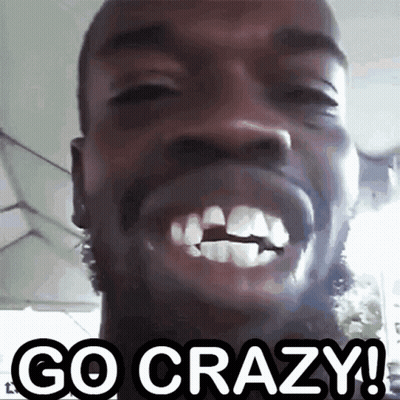 Close Up Man Face Go Crazy GIF