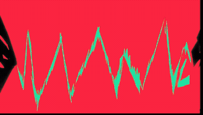 Close Up Man Face Green Eyes Red Line From Mouth GIF