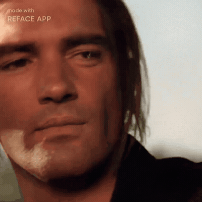 Close Up Man Face Made With Reface App GIF