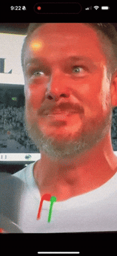 Close Up Man Face On Phone Screen GIF