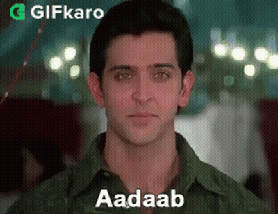 Close Up Man Face Saying Aadaab GIF