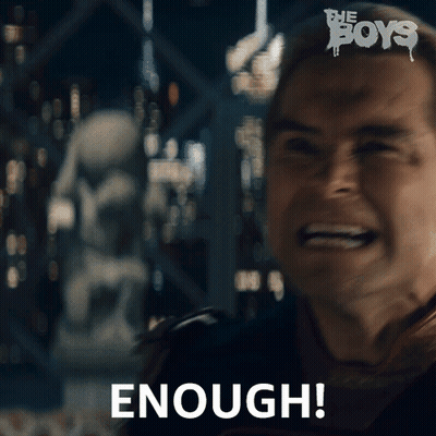 Close Up Man Face Saying Enough GIF