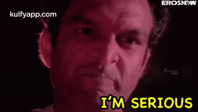 Close Up Man Face Saying I'm Serious GIF