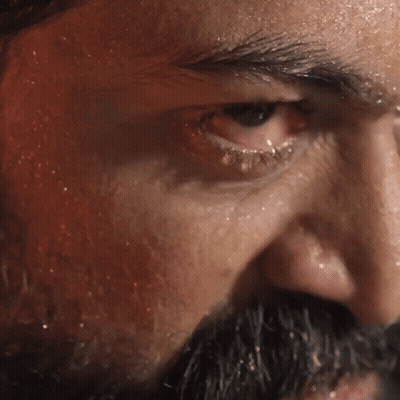 Close Up Man Face Sweating GIF