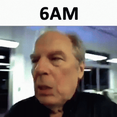 Close Up Man Face With 6Am Above GIF