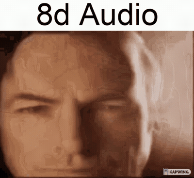 Close Up Man Face With 8D Audio GIF