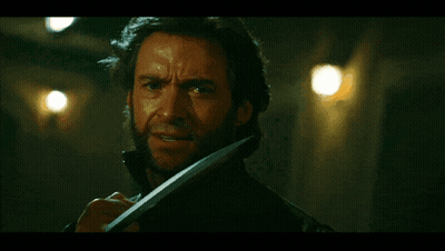 Close Up Man Face With Claws GIF