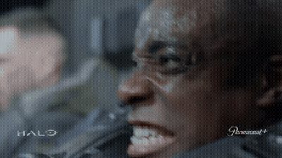 Close Up Man Face With Halo GIF