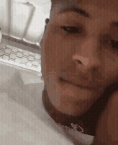 Close Up Man Face With Laptop Background GIF