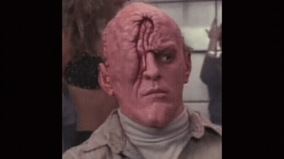 Close Up Man Face With Large Hole GIF