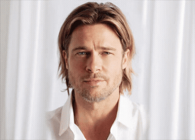 Close-Up Man Face With Letters RL GIF