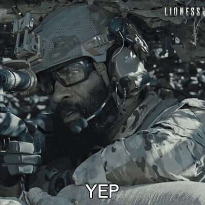 Close Up Man Face With Lioness GIF