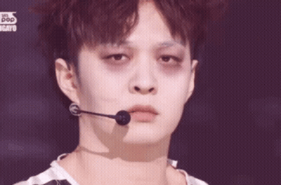 Close Up Man Face With Microphone Saying Pop GIF
