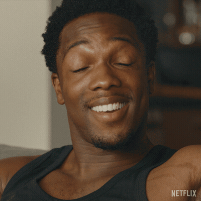 Close Up Man Face With Netflix Logo GIF