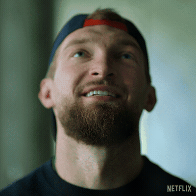 Close Up Man Face With Netflix Logo GIF
