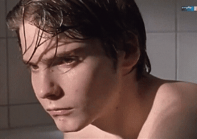 Close Up Man Face With RTL Logo GIF