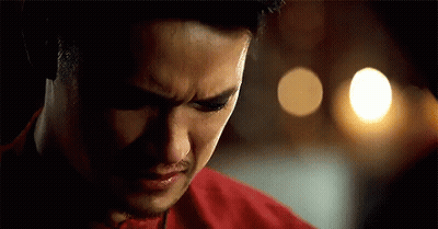 Close Up Man Face With Tear In Dark Room GIF