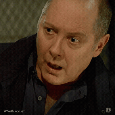 Close Up Man Face With #Theblacklist GIF